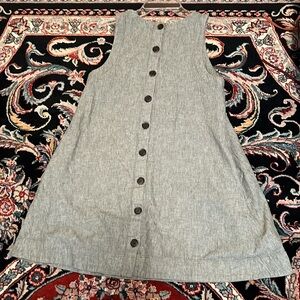 Madewell Light Sage A-line Sleeveless Dress Buttons Down The Back Size Small